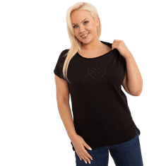 FANCY Dámská halenka plus size s nášivkou černá FA-BZ-9173.29X_407211 Univerzální