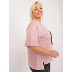 FANCY Dámská halenka plus size růžová FA-BZ-9325.59_407274 Univerzální