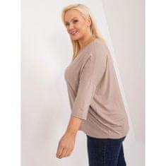 RELEVANCE Dámská halenka plus size tmavě béžová RV-BZ-5745.18_407569 Univerzální