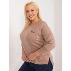 RELEVANCE Dámská halenka plus size tmavě béžová RV-BZ-9353.25_407555 Univerzální