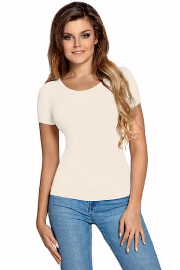 Babell Dámské tričko s krátkým rukávem CARLA vanilla XL