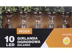 sarcia.eu Solární zahradní girlanda 10 LED, teplý bílý světelný řetěz 3,8m 