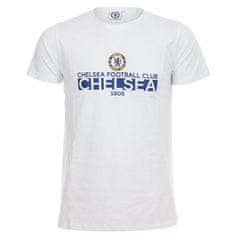 FotbalFans Tričko Chelsea FC, bílé, bavlna | XL