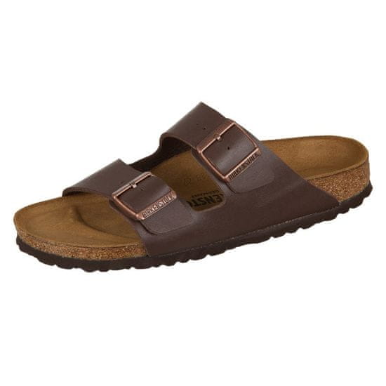 Birkenstock Pantofle hnědé Arizona Dunkelbraun Birkoflor