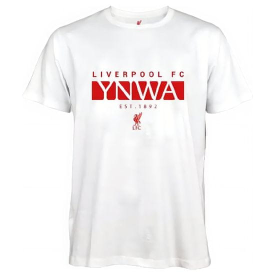 FotbalFans Tričko Liverpool FC, bílé, bavlna