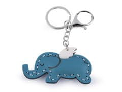 Kraftika 1ks 6 modrá slon přívěsek na batoh / klíče jednorožec
