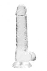 Shots Toys Shots REALROCK Realistic Dildo with Balls Transparent 17 cm