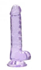 Shots Toys Shots REALROCK Realistic Dildo with Balls Purple 17 cm