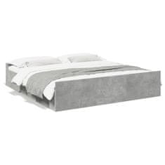 shumee Rám postele se zásuvkami betonově šedý 200 x 200 cm kompozit
