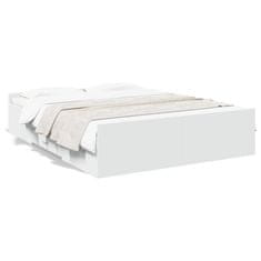 shumee Rám postele se zásuvkami bílý 160 x 200 cm kompozitní dřevo