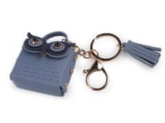 Kraftika 1ks 4 modrá jeans přívěsek minikabelka na batoh / klíče