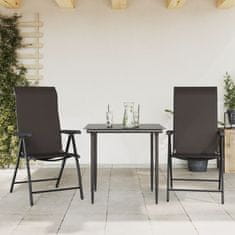 Vidaxl Skládací zahradní židle 2 ks kávově černé polyratan