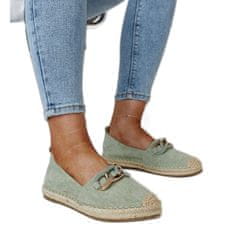 Zelené řetízkové espadrilky velikost 38