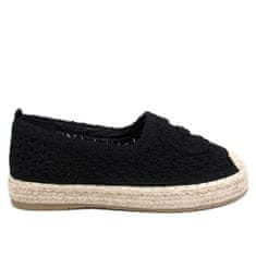 Ažurové espadrilky Black velikost 41