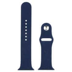 BB-Shop Silikonový řemínek Apple Watch tmavě modrý 1 2 3 4 5 6 7 8 9 SE 42 44 45 49 mm