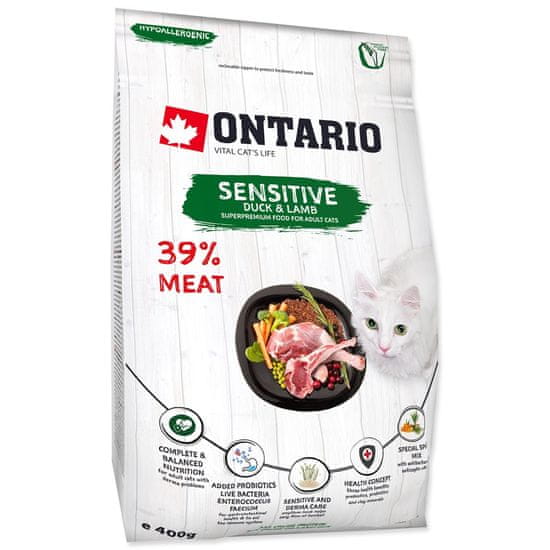 Ontario Krmivo Cat Sensitive/Derma 0,4kg