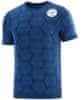 Compressport Training Tshirt SS Badges - Mont Blanc Blue M