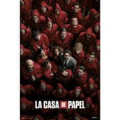 CurePink Plakát La Casa De Papel|Papírový dům: Guerra (61 x 91,5 cm) 150 g