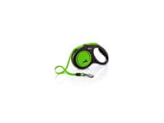 Flexi New Neon M pásek 5 m, max.25 kg, green