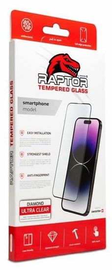 SWISSTEN Raptor diamond ultra clear 3D temperované sklo pro Apple iPhone X/XS černé