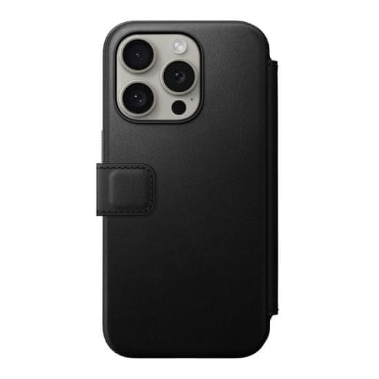 Nomad Nomad Modern Leather Folio, black - iPhone 15 Pro