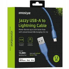 Innostyle Innostyle Jazzy Usb Lightning Mfi Rychlonabíjecí Kabel Pro Iphone Kevlar 2M Modrý