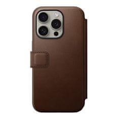 Nomad Nomad Modern Leather Folio, brown - iPhone 15 Pro