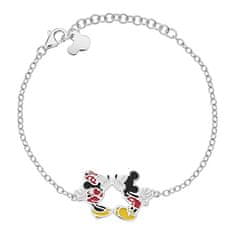 Disney Krásný stříbrný náramek Mickey and Minnie Mouse BS00044SL-55.CS