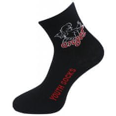 Dámské ponožky s potiskem anděla NZP9096 a lesklou nití- černé barvy 9001489-2 Velikost ponožek: 38-41