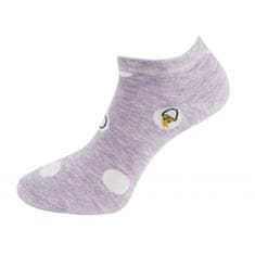 Dámské kotníkové ponožky ND6179 s potiskem kuřátek - fialové barvy 9001585 Velikost ponožek: 38-41