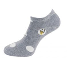 Dámské kotníkové ponožky ND6179 s potiskem kuřátek - světle šedé barvy 9001585-2 Velikost ponožek: 38-41