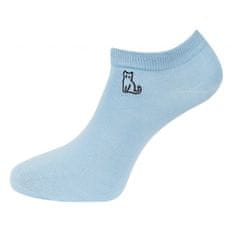 Dámské kotníkové ponožky NDX9892 s výšivkou kočky - modré barvy 9001581-5 Velikost ponožek: 35-38