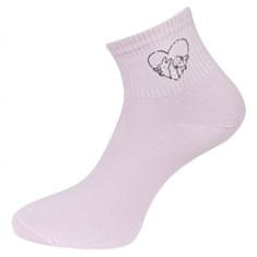 Dámské ponožky s potiskem NPX9581, kočka s králíčkem - fialové barvy 9001583-4 Velikost ponožek: 38-41