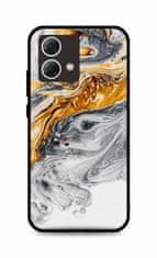 TopQ Kryt LUXURY Motorola Moto G84 5G Marble šedo-zlatý 122686