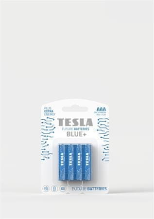 TESLA AAA BLUE+ zinkouhlíková, 4 ks, ND