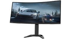 Lenovo GAMING monitor G34w-30 prohnutý/34"/VA/WLED/21:9/3440x1440/165Hz/2500:1/od 0,5ms/HDR10/2x HDMI+DP/VESA/repro