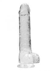 Shots Toys Shots REALROCK Realistic Dildo with Balls Transparent 22 cm