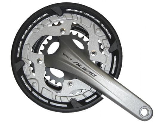 Shimano Kliky Alivio FC-T4060 - 44-32-22z, stříbrná, kryt, 175mm (9s)