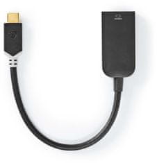 Nedis adaptér USB-C - HDMI (M/F), 4K@60Hz, 20cm, černá