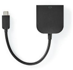 Nedis adaptér USB-C - DVI-D 24+1 (M/F), 1080p, 20cm, černá