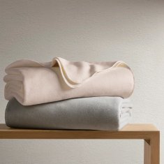 Inny Bavlněná akrylová deka MONO 150x200 světle béžová