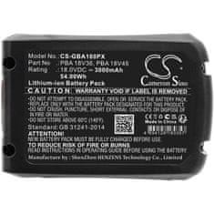 CameronSino Baterie pro Gardena Trimmer ComfortcutLi-18, Easycut 23, 18 V a další, 18 V, 3 Ah, Li-Ion
