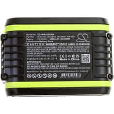 CameronSino Baterie pro Worx Wu172, 185, 279, 380 a další (ekv. Works WA3401, WA3595), 20 V, 4 Ah, Li-Ion