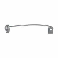 Brož - houslový klíč s čirými zirkony, stříbrné barvy 9001546