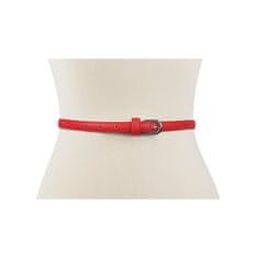 Dámský pásek se stříbrnou přezkou - červené barvy 9001427-6
