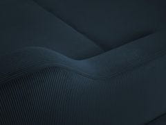 Intesi Tmavě modrá manšestrová pravá rohová pohovka Rose s funkcí spaní