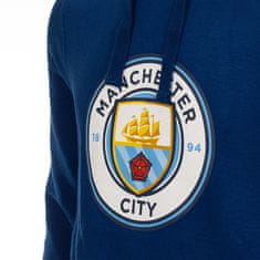 FotbalFans Mikina Manchester City FC, modrá, kapuce | M