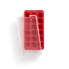 Lékué Lékué, Silikonová forma na led Round Ice Cube Tray 18 kostek | červená