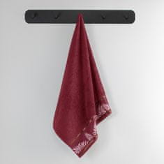 AmeliaHome Bavlněný ručník Pavos bordó, velikost 50x90