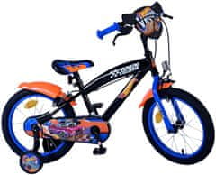 Volare Dětské kolo Hot Wheels - chlapecké - 16 palcové - černá oranžová modrá - dvě ruční brzdy